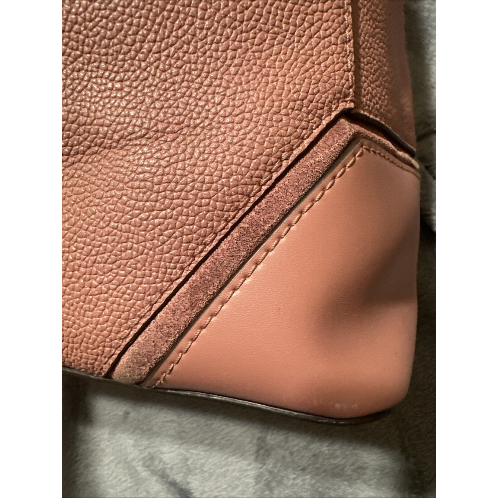 Michael Kors Nicole large Leather bucket bag MSRP $448 Pre-Loved Pink Salmon - Picture 14 of 14